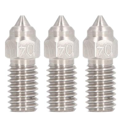 3 Pcs 0.4mm Nozzle High Flow Stainless Steel 3D Printer Nozzle for Elegoo Neptune 4 4Pro