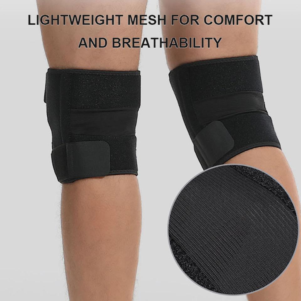 1Pcs Breathable Knee Pads Stabilize Patella Protect Meniscus Double-Sided Spring Support Binding Strap Winding Pressurization
