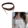 2 Stück Lange Seil Halskette Wildleder Seil Fliege Choker Halskette Modeschmuck Halsband Schlüsselbein Kette Halskette