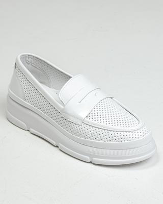 Perforated Slip-ons 128910 36 White Leather