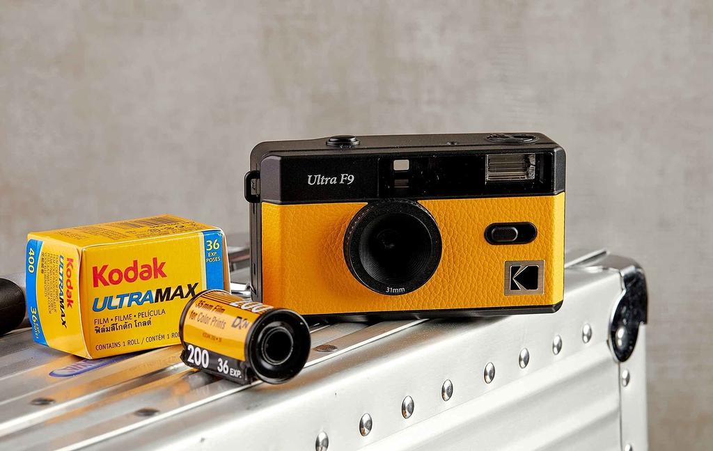 Kodak ULTRA F9 Film Camera, Black X Yellow (Official Japanese Product with Warranty)