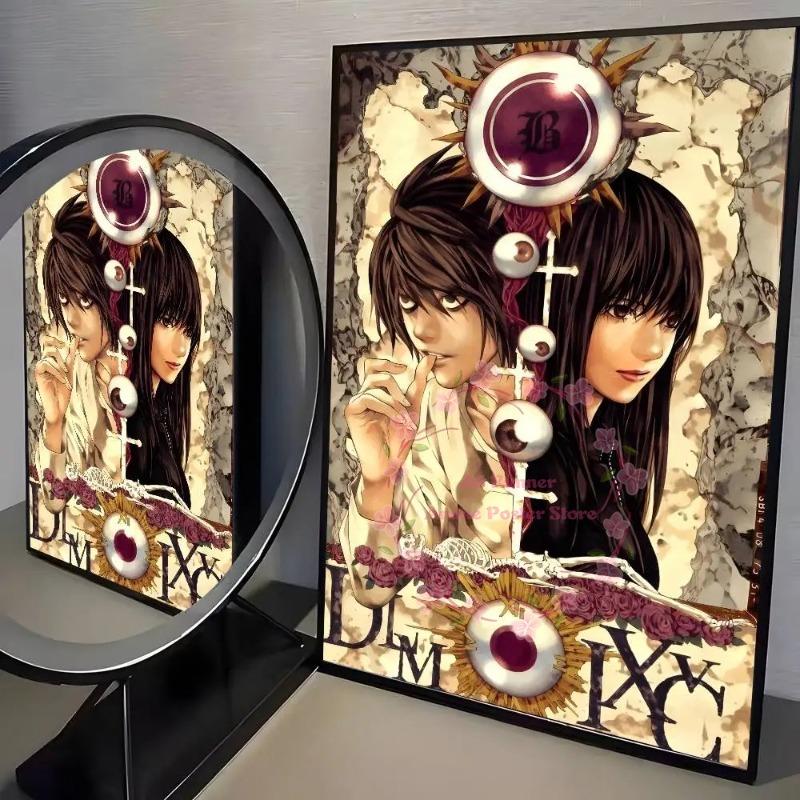 Death Anime Note Dn L Classic Vintage Poster Art Hd Canvas Advanced Aesthetic Printing Paper Wall Art For Living Room Home Decor