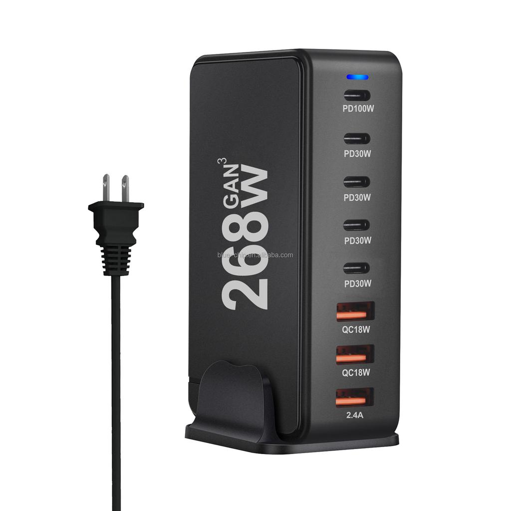 268W Fast Charging Cell Supplier Shenzhen Multifunction Pd-Wall Usb Type C Travel Fast Plugs Mobile Phone Chargers Adapter