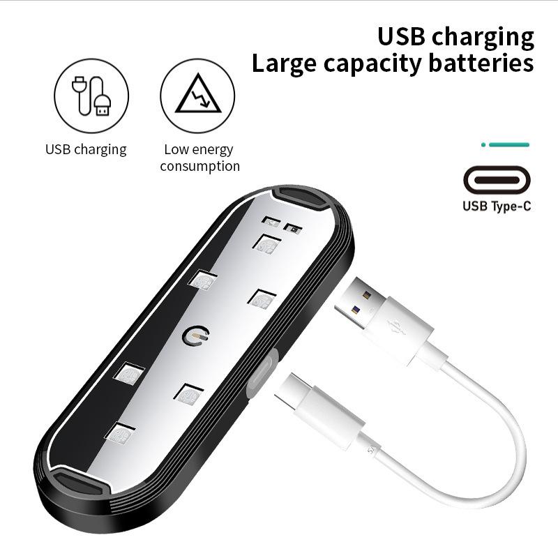 2025 Car Door Lights Infrared Sensor LED Light Magnetic USB Charging Warning Signal Lamp Anti-collision Emergency Lights 150mAh