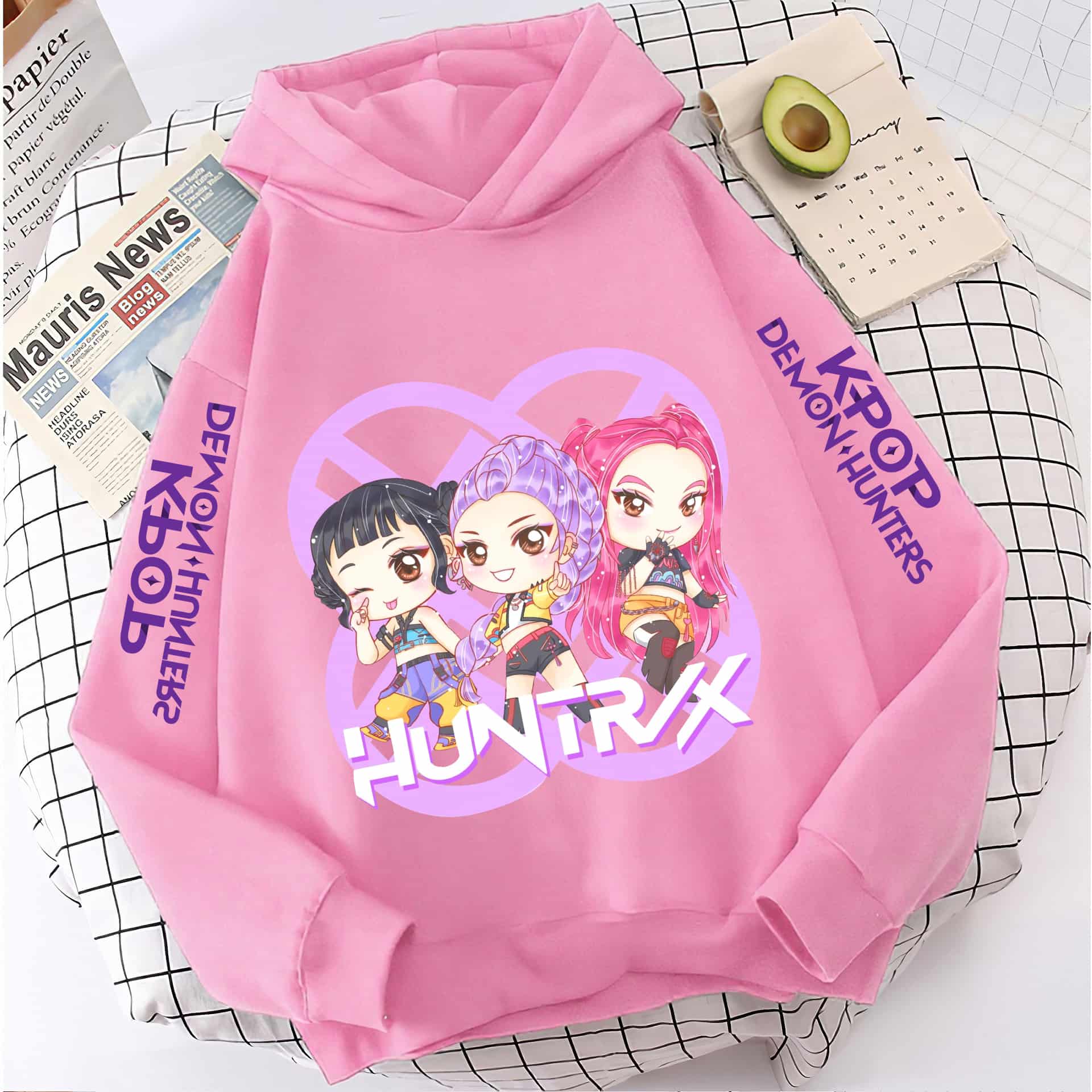 

Одяг для дівчаток Корейський KPop Мисливець на демонів Мультяшний Дівчатка Хлопчик Тепла Толстовка з капюшоном Дитяча Хвиля Мода Повсякденні Топи Повсякденний 13-14Y