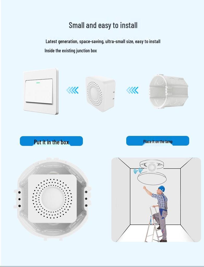 Tuya Smart WiFi Disconnector: 1-4 Way Dual Control Light Switch Module, Zero Fire