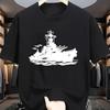 European Sizes Men' Summer Short Sleeve T-Shirt with Letter '' Printing - Casual Round Neck Breathable Top Suitable for Summer Wear