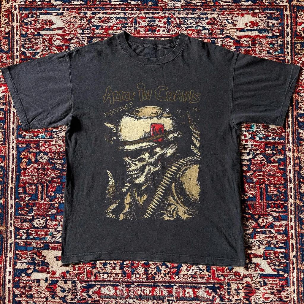 NEW! Alice In Chains Rooster Skull T-Shirt - Retro Rock Band Graphic Unisex Tee