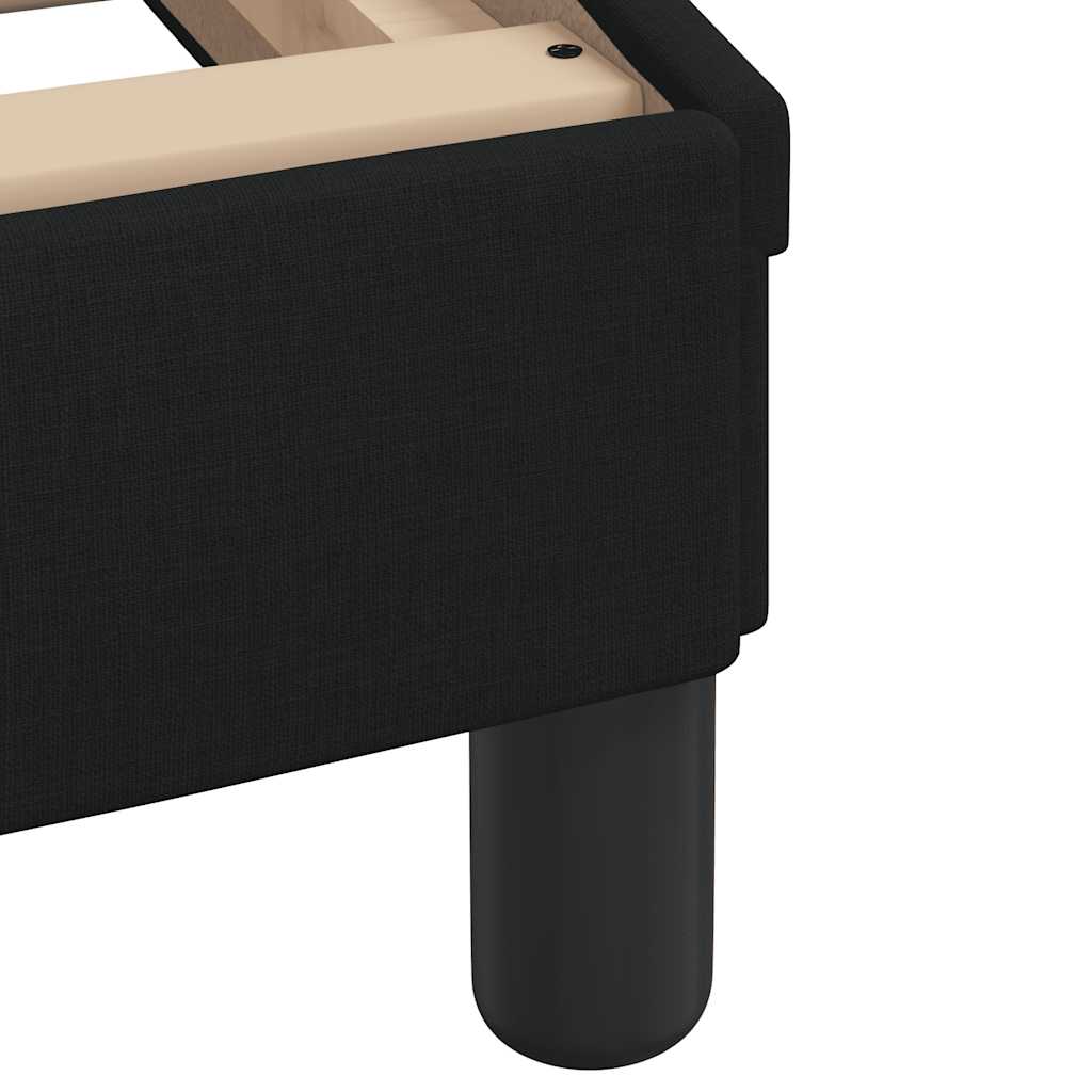 Bed Frame with LED Lights Without Mattress Black 120x200 Cm Fabric