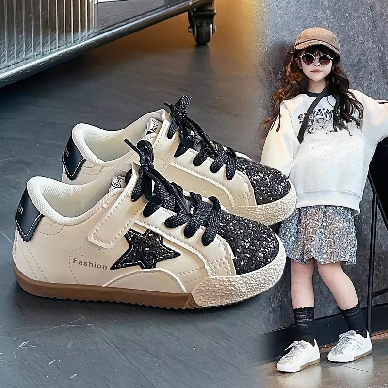 Girls' Shoes Spring Casual Versatile Little Girls Star Sneakers Spring Autumn Children's Sports Kids Shoes