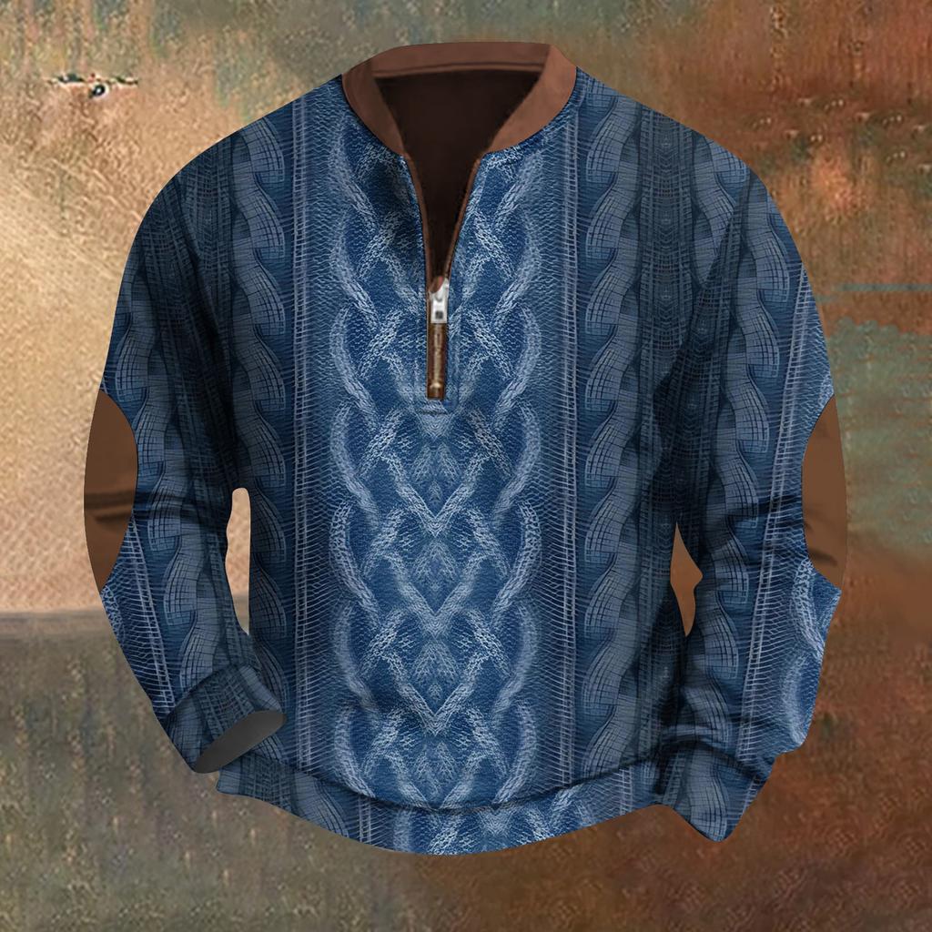 Lässiges Retro-Sweatshirt mit Farbverlauf für Herren