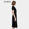 Ports Women's Geometric Colorblock Short-Sleeve Commuter Dress