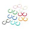 [Takeda Jewelry] Turquoise Blue Loop Earrings, Genuine Enamel Hoop Earrings, Sterling Silver S925, Popular, Enamel Finish, Cute, Simple, Hypoallergeni