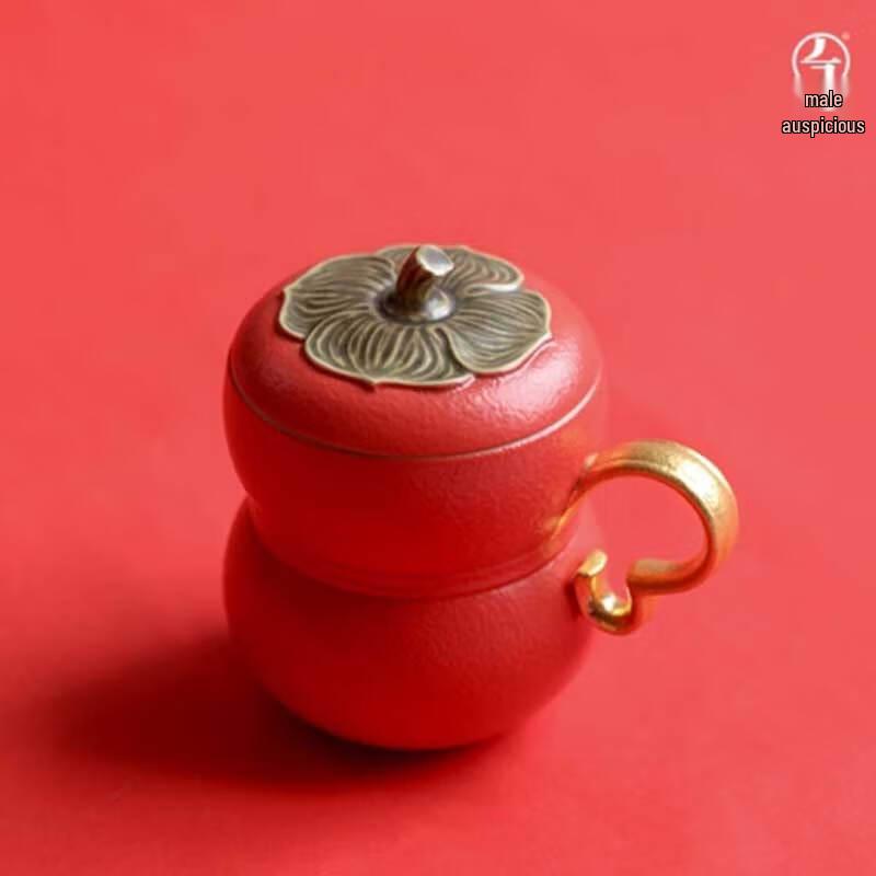 Edenus Auspicious Ceramic Office Mug with Lid