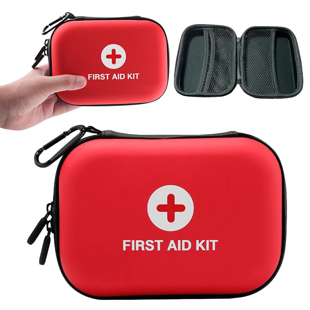 First Aid Kit Bag Empty First Aid Storage Box First Aid Hard Case Empty Small First Aid Bag for Household Outdoor Travel Camping