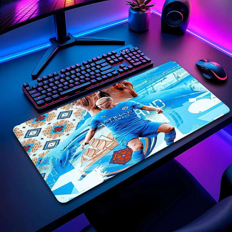 Erling Haaland Fußballmuster Mauspads Nicht?Rutschfestes Gummi-Basis Gaming-Mauspad Für Schreibtisch Büro Zuhause