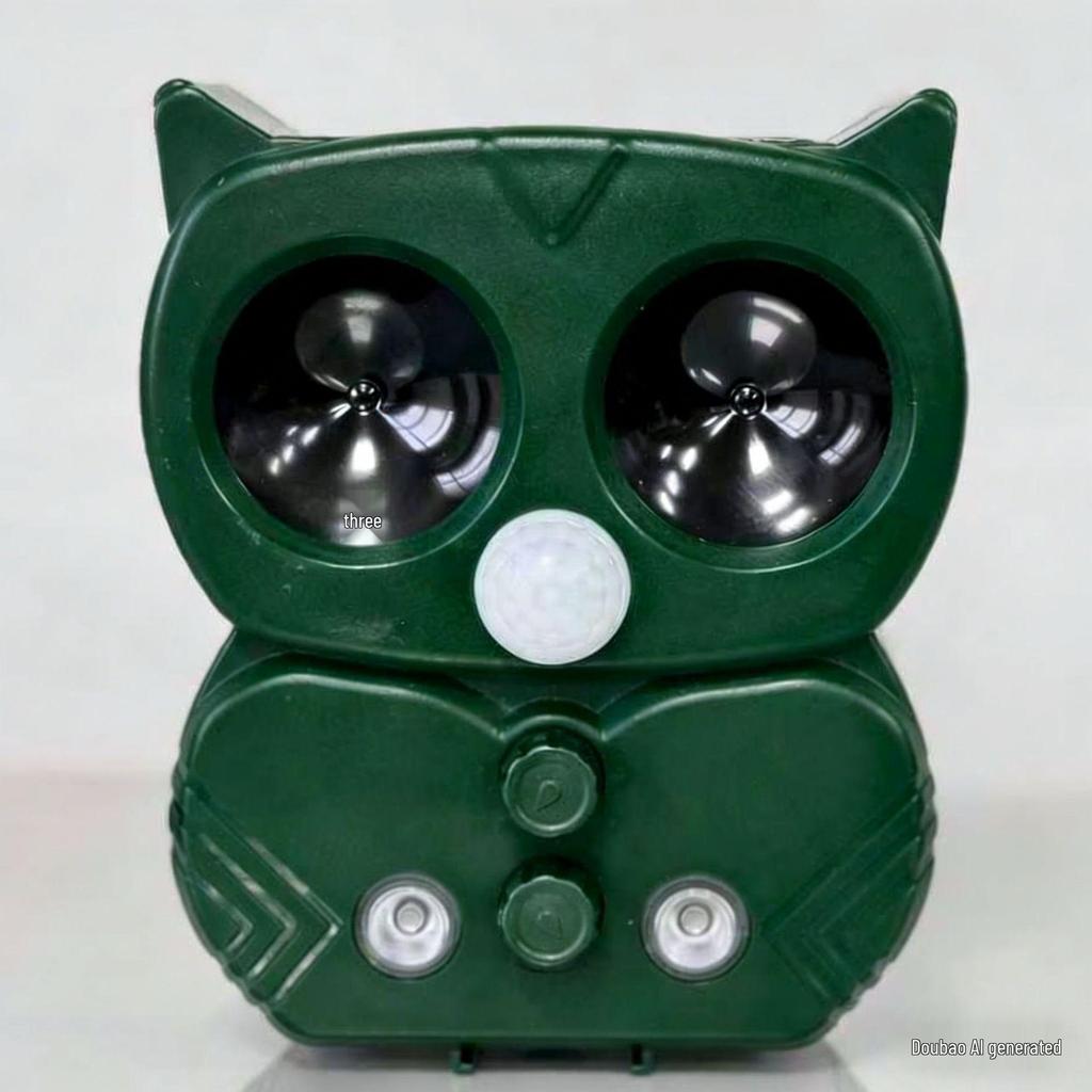 Solar Ultrasonic Animal Repeller with Infrared, Strobe Light & Waterproof Design for Rodents, Cats, and Dogs