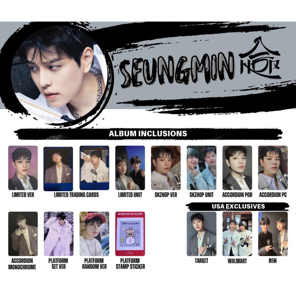 SEUNGMIN Stray Kids SKZHOP HIPTAPE HOP ALBUM PHOTO CARD