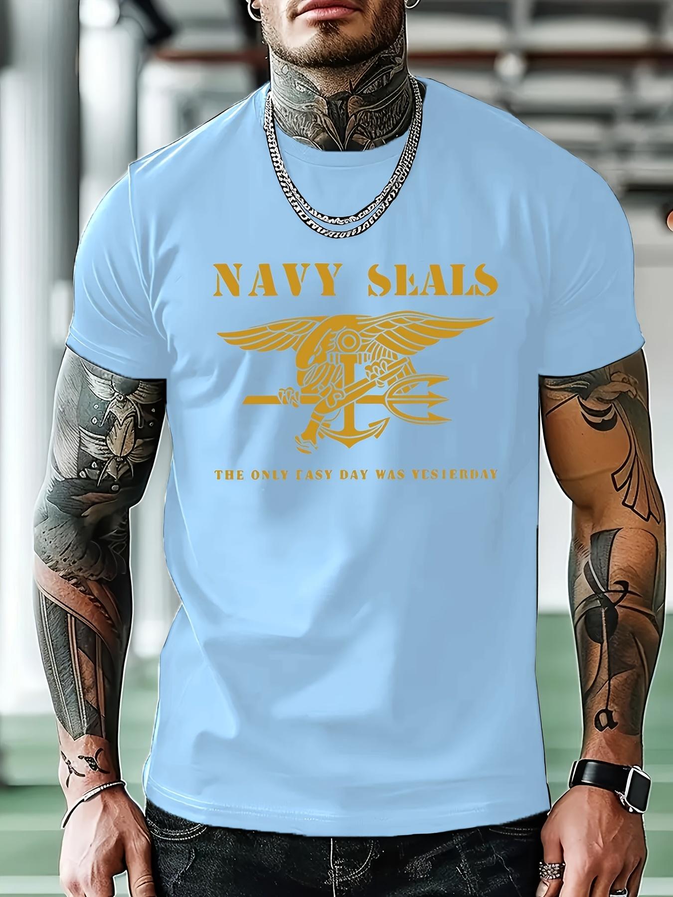 Navy SEALs Graphic Tshirt - The Only Easy Day Was Yesterd... XXXL