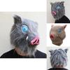 Autentisk Anime Demon Slayer Kimetsu No Yaiba Hashibira Inosuke Gris Cosplay Mask Idealisk För Maskeradfester