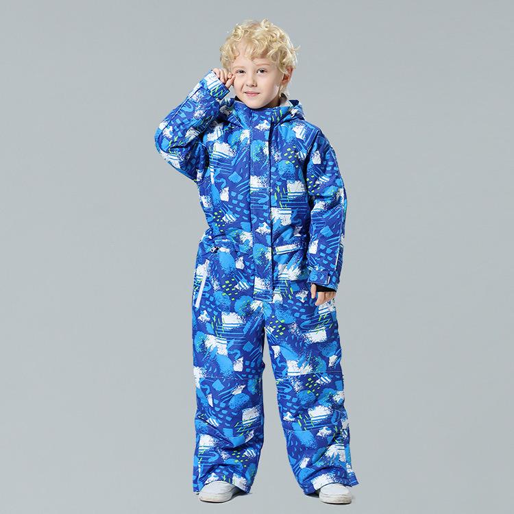 Combinaison de Ski MUTUSNOW pour Enfants - Combinaison de Neige Chaude Une Pièce pour Garçons/Filles