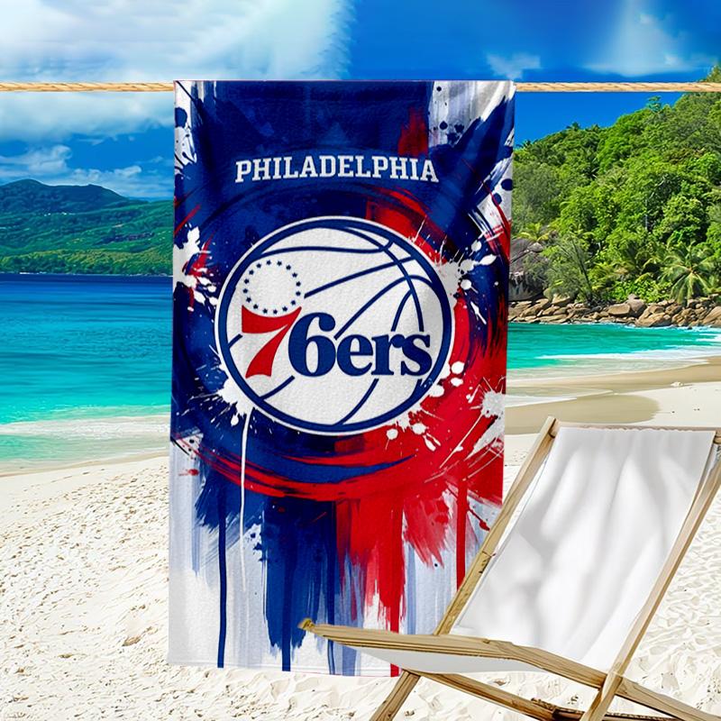 76ers Basketball Team Quick-Dry Microfiber Beach Towel Super Soft & Absorbent for Bath, Beach, Travel Bath Time Accessory, Fan Gifts