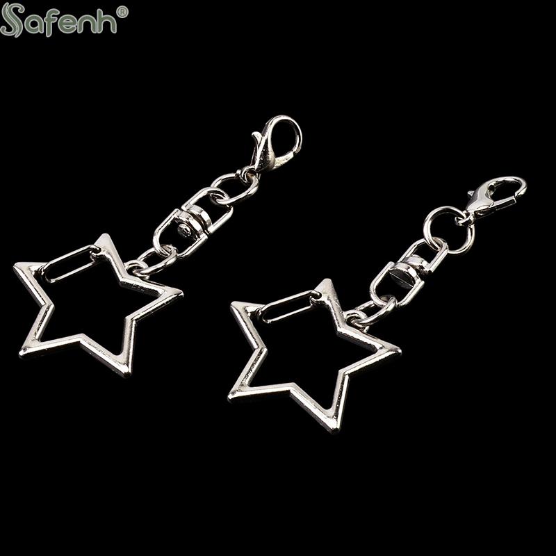 30Pcs Unique Alloy Star Keyring Pendant Star Shaped Clasp For DIY Projects