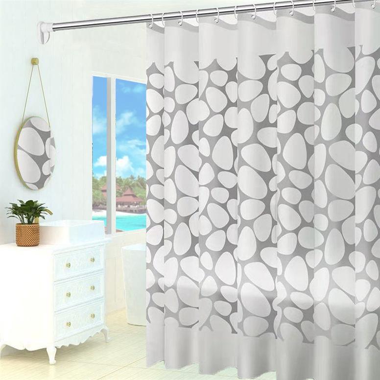 Shower Curtain Waterproof, Mildew-proof, Shading, Hook-free, Bathroom Dry and Wet Separation, Bathroom Shading Curtain