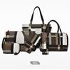 Mother and child bag six-piece women's bag new large-capacity plaid bag single shoulder crossbody simple handbag