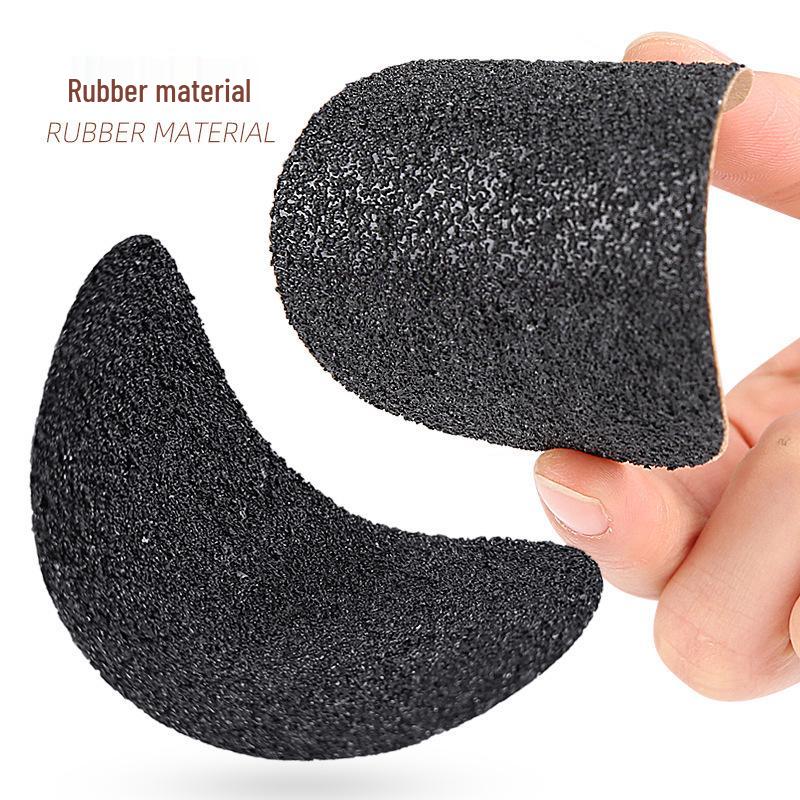 Peach Frosted Anti-slip Forefoot Shoe Sole Sticker for Women's Heels - Wear-resistant Black Protective Film