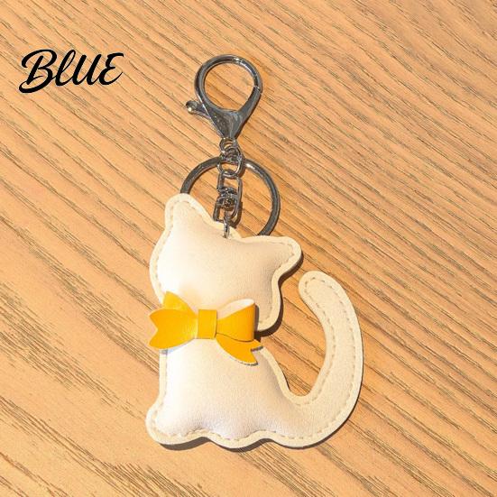 Bag Hanging Keychain Pendant Imitation Leather Simulated Cat Toy Shape