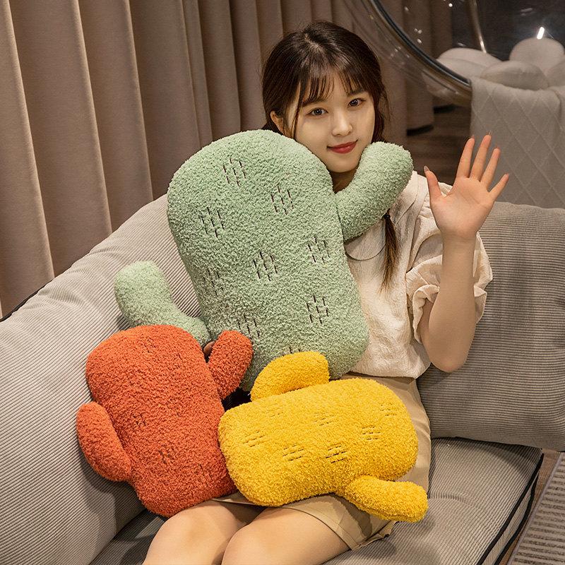 Bai Fen Bai Dolls And Toys Unisex Green Creative Cactus Throw Pillow Plush Toy Doll Cactus Doll Home Pillow Cushion Doll
