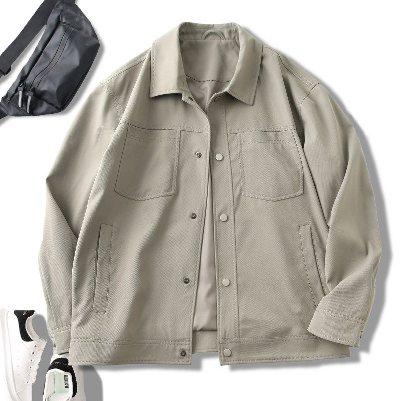 Japanese Style Overalls Men's Spring and Autumn American Retro Trendy Easiest for Match Export Export Tail Order Men's Lapel Jacket