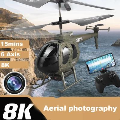 New RC Drone 6 Channel RC Helicopter Panel Mini Drone with Camera HD 8K Wifi FPV Drone Aircraft RC Aircraft Toy Boys Children Adults