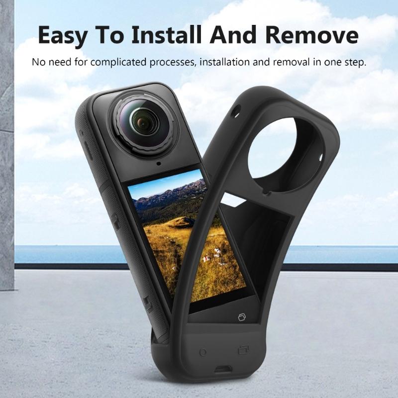 Flexible Lens Caps Shockproof Camera Body Case for X5 Action Cameras Enhanceds Durability Outdoor Protections