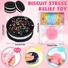 Set of 2 Squishy Biscuit Toys, Realistic Design, Ultra-Soft Slow-Rise Material, Mini Size Stress Relief Fidget Toys for Kids & Adults