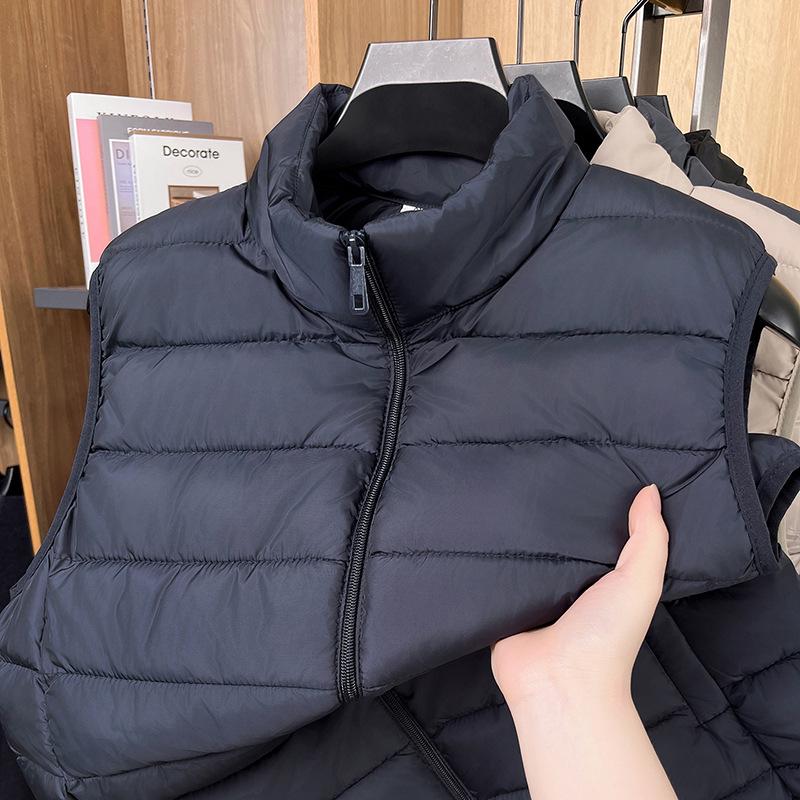 

Мужской плотный теплый жилет без рукавов - Осенне-зимний базовый слой для среднего возраста XL темно-синий