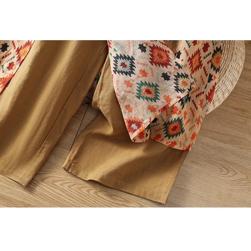Floral Ethnic Style Casual Summer Women S Skirt Pants