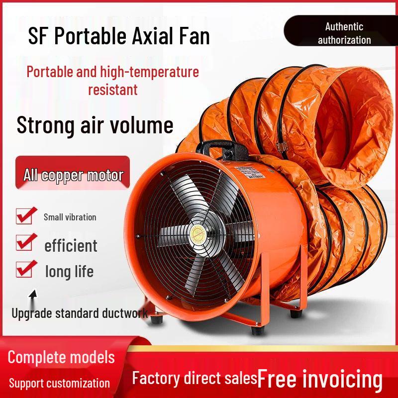 220V Portable Axial Exhaust Fan Blower for Industrial Ventilation