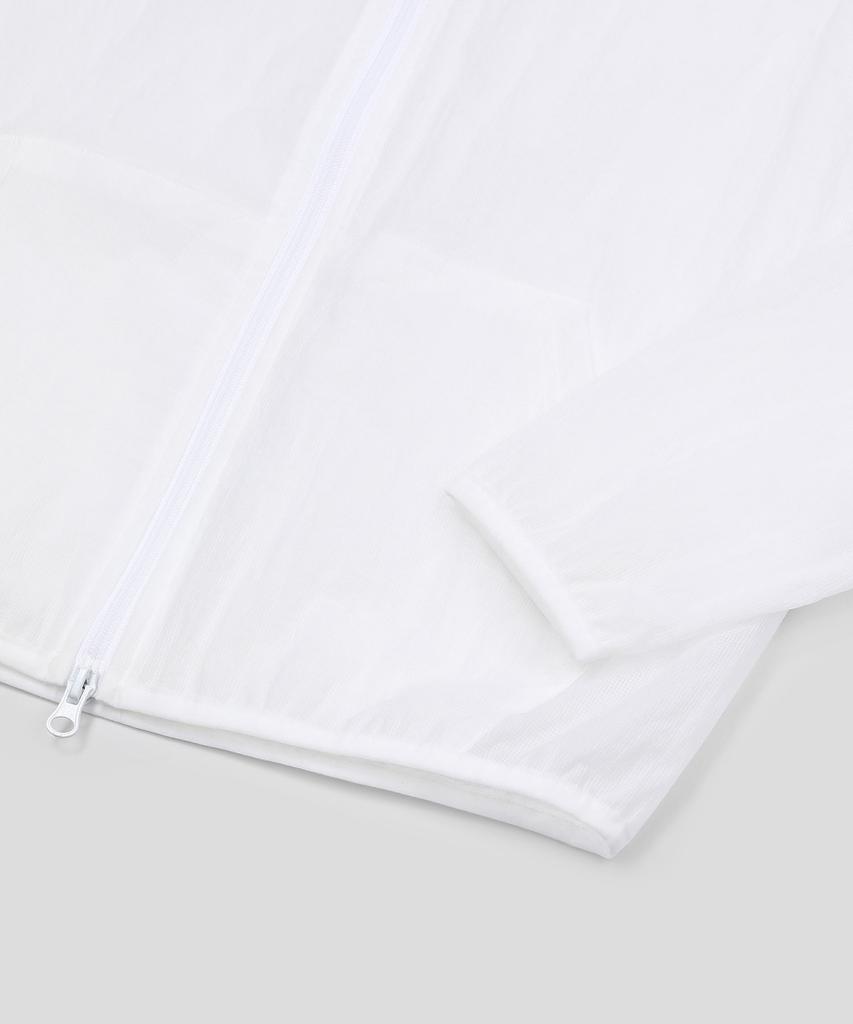 Slow Record House Mesh Lightweight Jacket_White