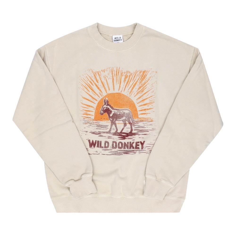 Wild Donkey Unisex Rising Donkey Crewneck Tea FG-RISING DONKEY CREWNECK TEA (S)