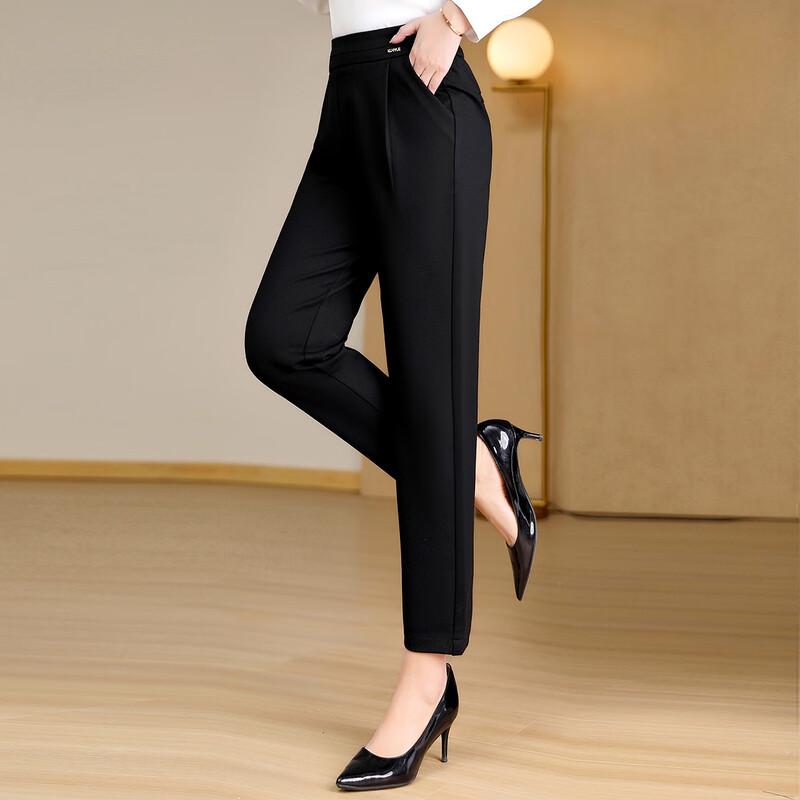 Past Women's Elastic Waist Casual Cropped Pants