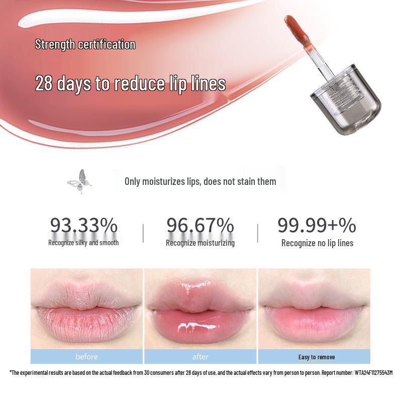 Translucent Glass Lips: FLORTTE Floria Butterfly Lip Essence Gloss Lipstick for Women