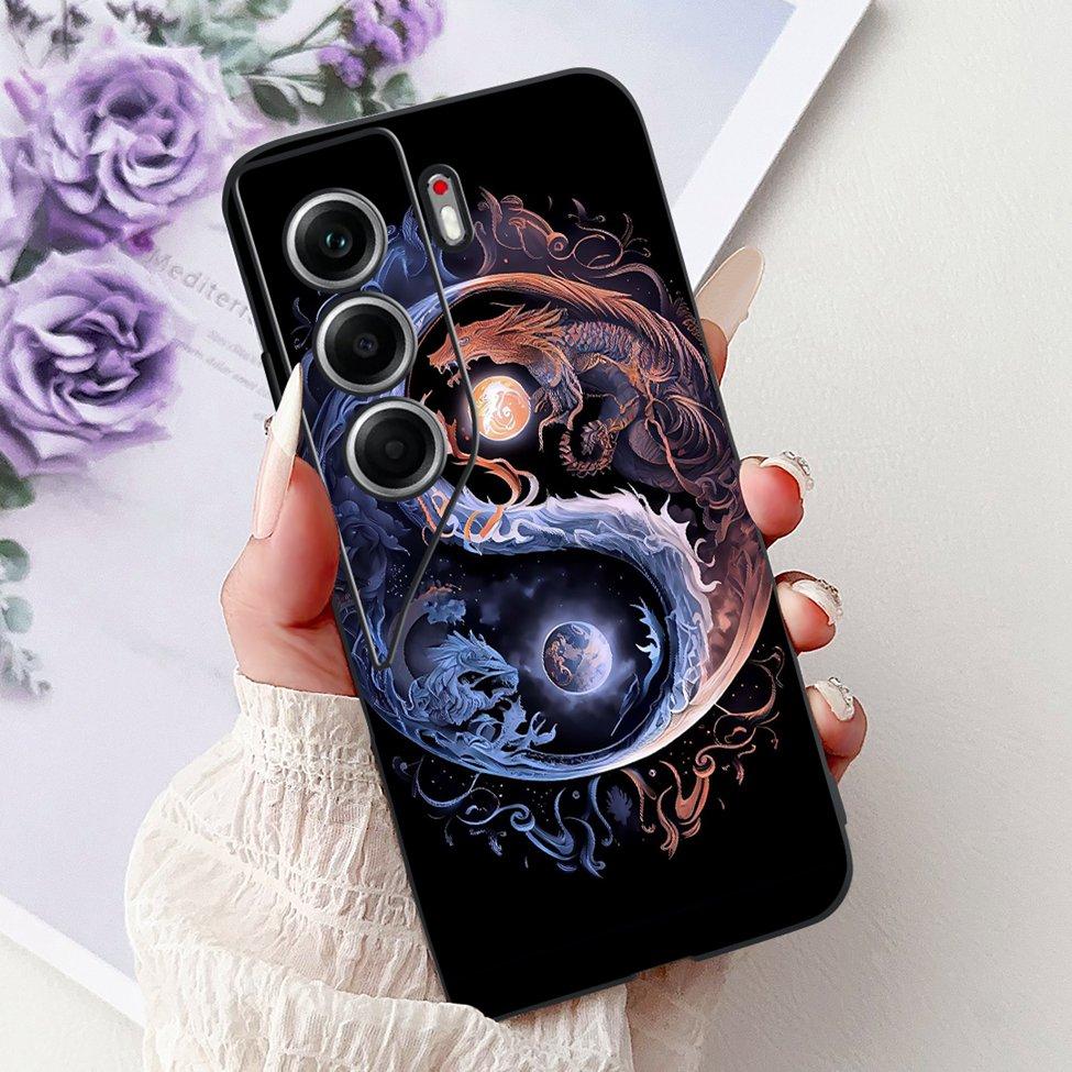 For Tecno Camon 40 Case CM5 Silicone Cute Cat Fashion Flowers Funny Painted Back Cover For Techno Camon 40 Phone Case Bumper