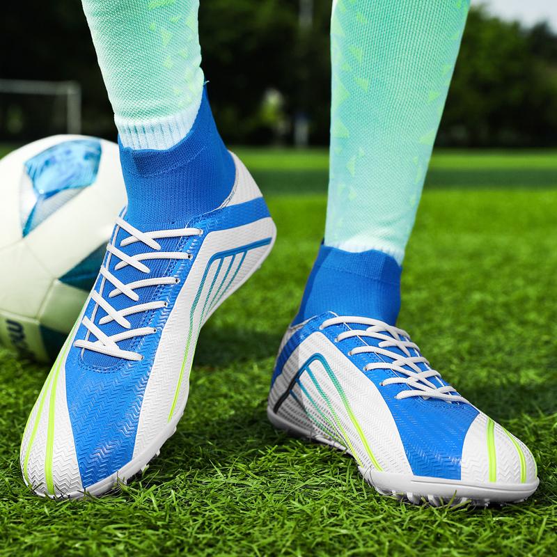 Unisex Football Shoes Men's Socks Short Nails TF Professional High