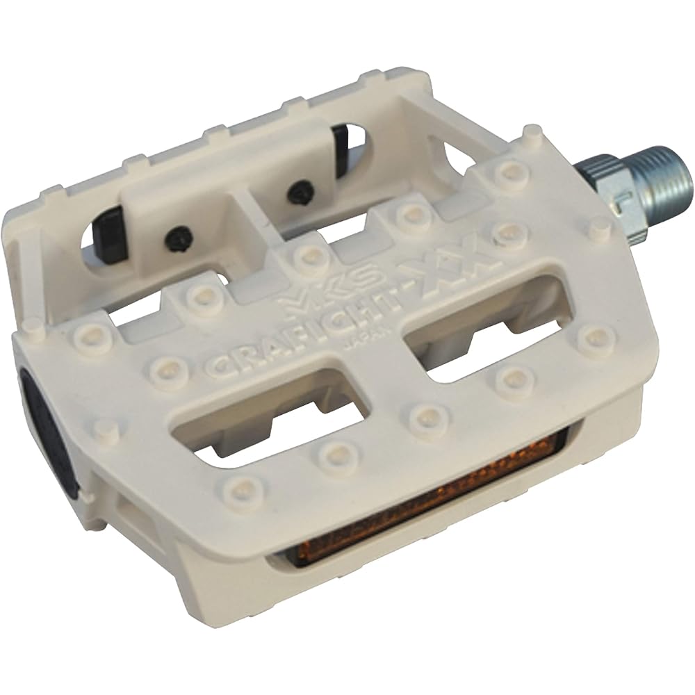 MKS GRAFIGHT-XX Bicycle Pedal 9/16 Inch White Lightweight Durable Cycling Accessory