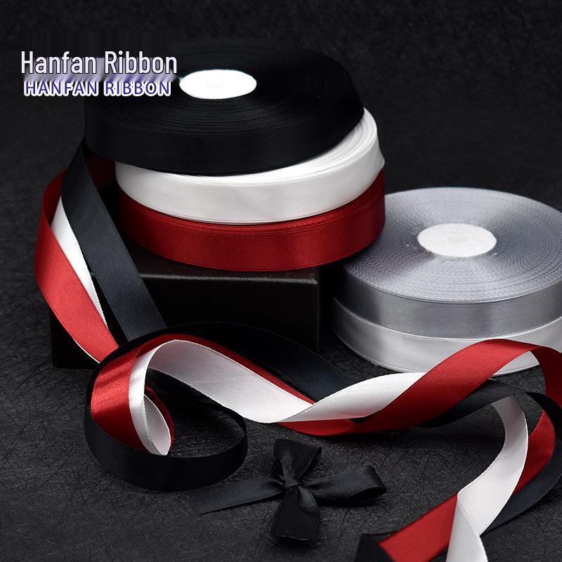 Hanfan 2cm Wide Satin Ribbon - 91m Roll for Cake, Floral, Christmas, and Wedding Decorations
