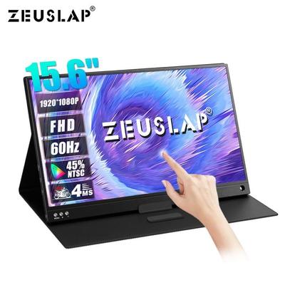 מסך מגע צג נייד ZEUSLAP 15.6 אינץ' 1920*1080P 60HZ צג מחשב לטלפון נייד מחשב נייד מתג xbox PS4 PS5