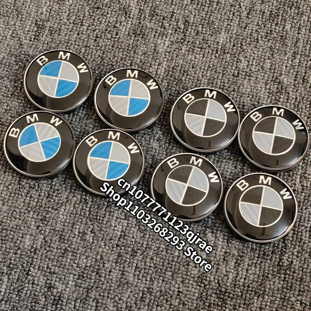 For BMW 1 Se E88 4Pcs Car Wheel Center Caps for BMW E90 E46 F10 F30 E87 F20 G20 E60 E39 E92 F11 F31 E61 F25 E36 X3 X5 68MM 56MM Accessories