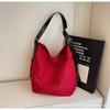 Casual large-capacity canvas bag women's 2025 new simple fashion tote bag Korean version commuter crossbody bag trend